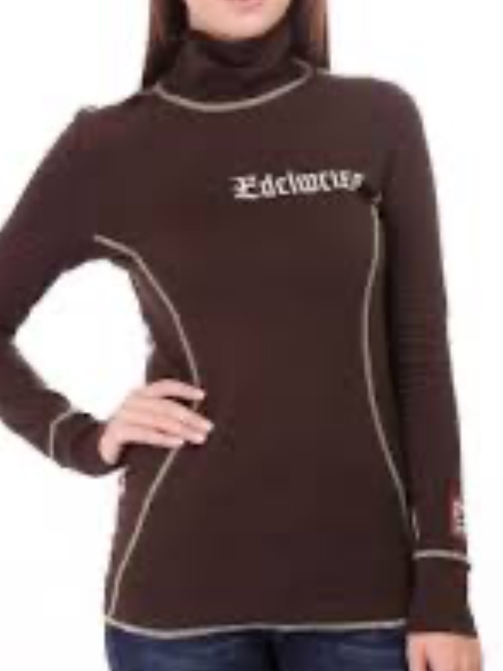 ALP-N-ROCK Edelweiss Women’s Turtleneck Chocolate Brown Size 2 (Small)